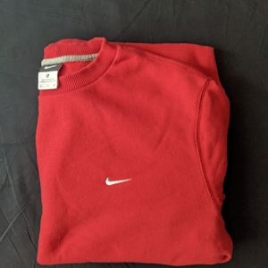 Red Nike Swoosh Logo Sweatshirt XL